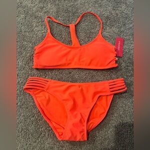 Vibrant orange bikini set